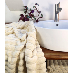 Frott Hndklder Off White med hrstribe