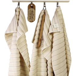 Frott Hndklder Off White med hrstribe