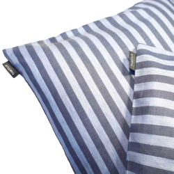 Babysengetj melange blstribet satin Ocean Blue