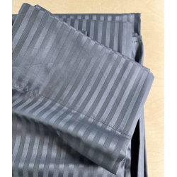 Satin Stripe Dark Silver Grey - Sheet SET or separate sheets
