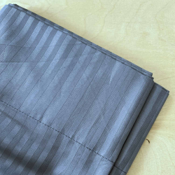 Satin Stripe Dark Silver Grey - Sheet SET or separate sheets