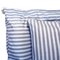 Babysengetj melange blstribet satin Ocean Blue