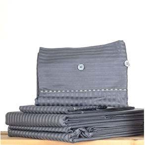 Satin Stripe Dark Silver Grey - Sheet SET or separate sheets