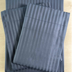 Satin Stripe Dark Silver Grey - Sheet SET or separate sheets