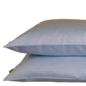 Separate Pillow Cases Satin Silverstripe Blue