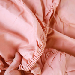 Sheets SATEEN Salmon - Fitted