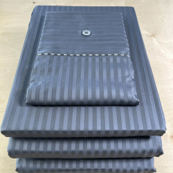 Satin Stripe Dark Silver Grey - Sheet SET or separate sheets
