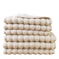 Frott Hndklder Off White med hrstribe